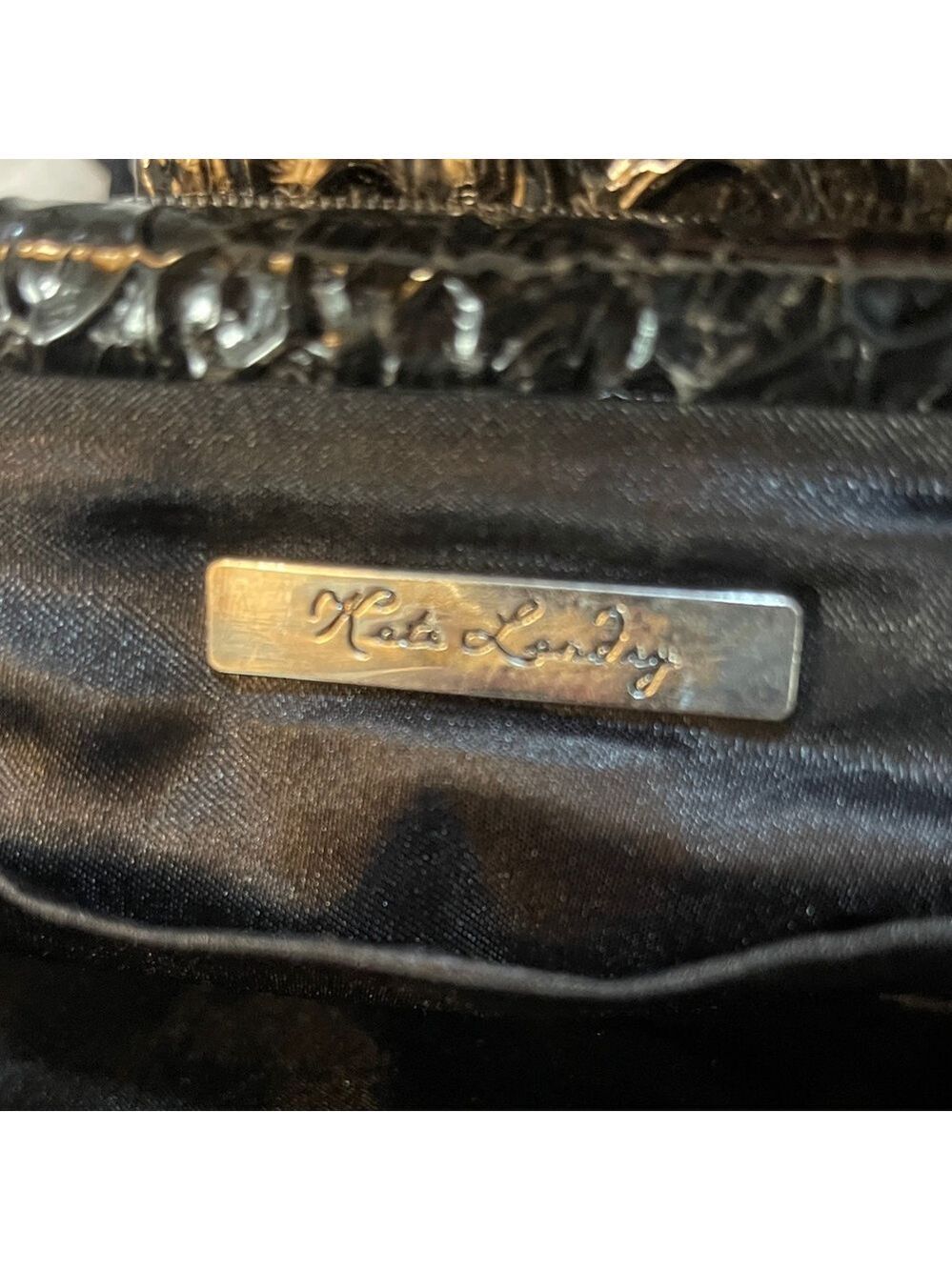 Kate Landry Black Clutch with Textured Accent and products